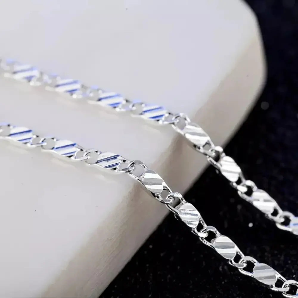 Drune | 18k Goldene Kette 2mm 925 Sterling Silberkette