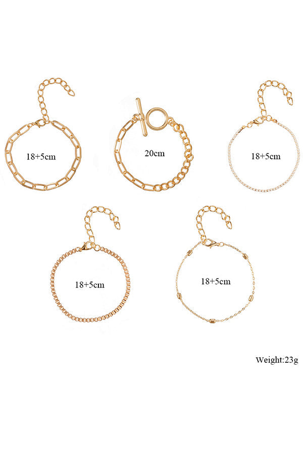 Drune-teiliges modisches Charm-Armband mit geometrischem Muster