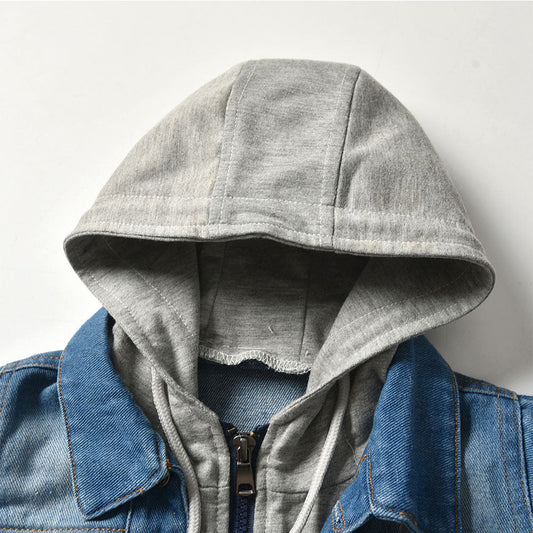 Giacca in denim con cappuccio