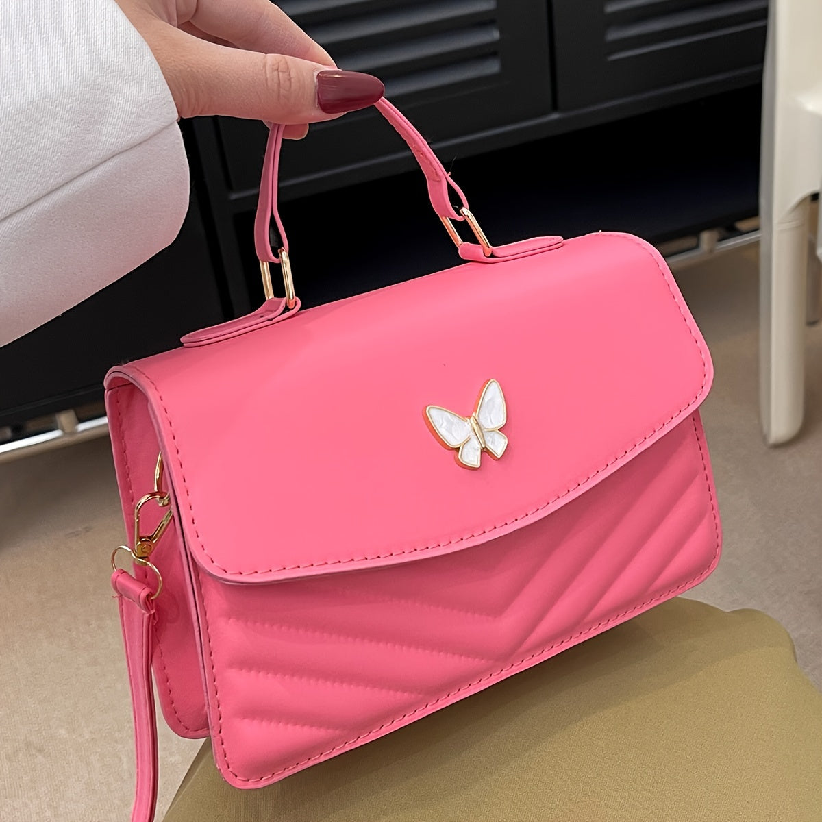 Drune | Modische einfarbige Schultertasche und Umhängetasche