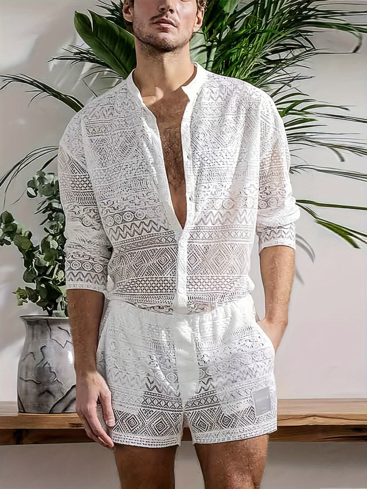Drune | Stilvolle Spitzen Satz Für Herren Perfekt Für Sommer & Strandpartys