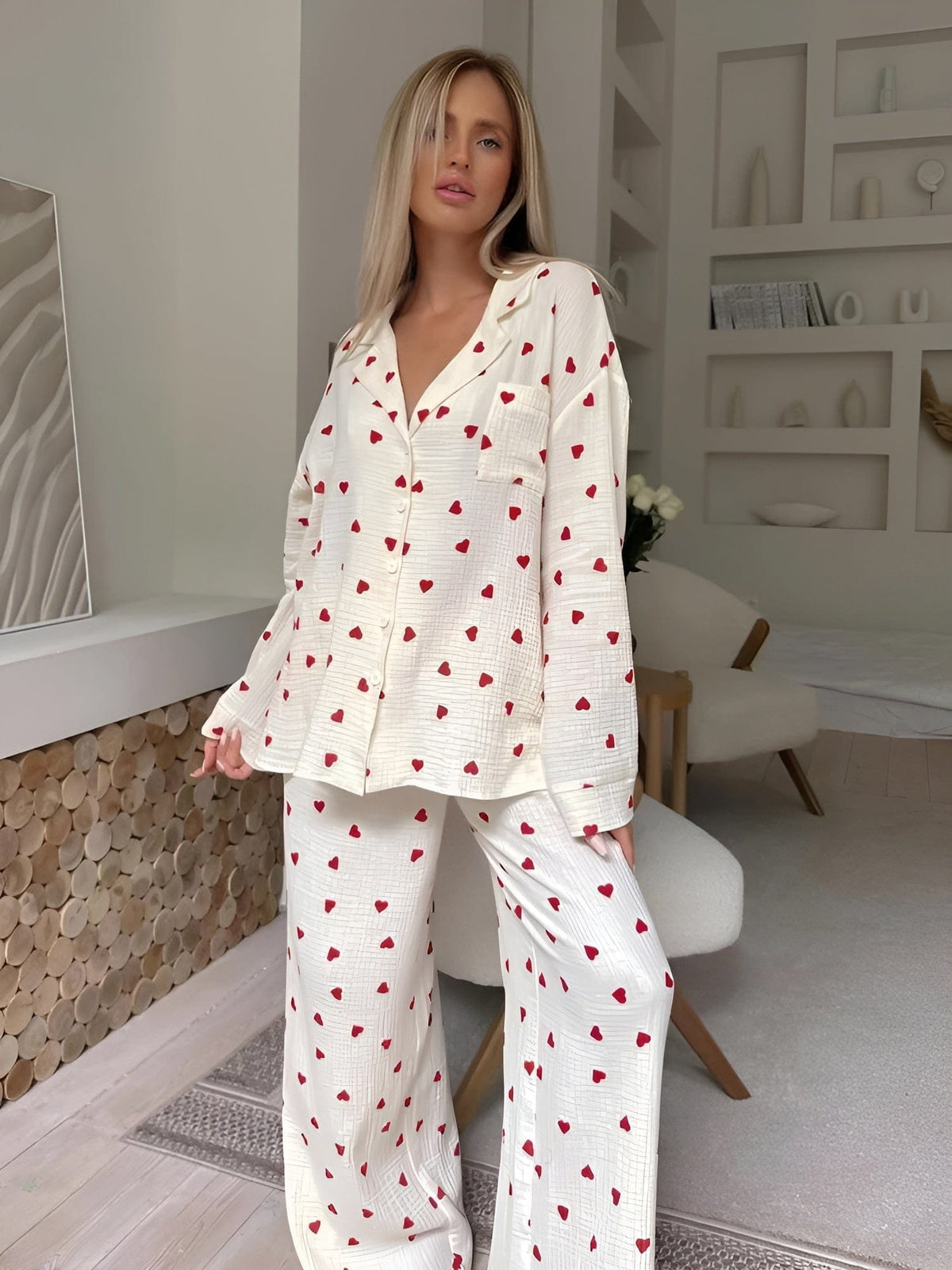Drune | Das Ästhetische Herz-Pyjama-Set