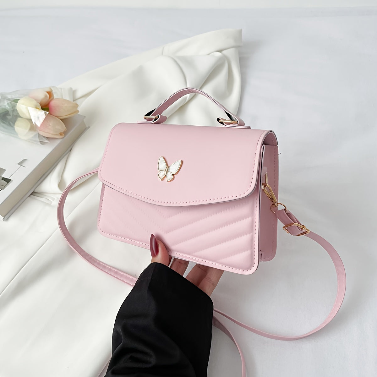 Drune | Modische einfarbige Schultertasche und Umhängetasche