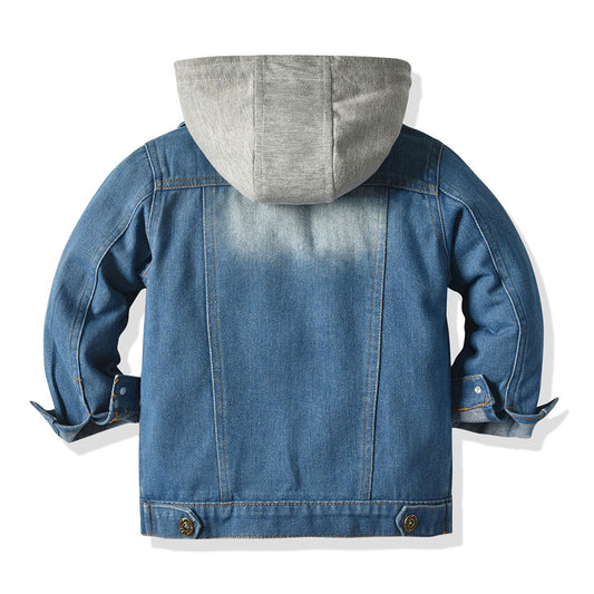 Giacca in denim con cappuccio