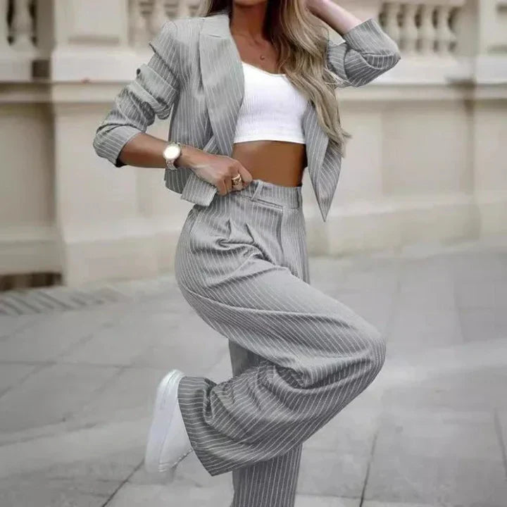 Drune | 2 Teiliges Blazeranzug Und Weite Hose Für Damen