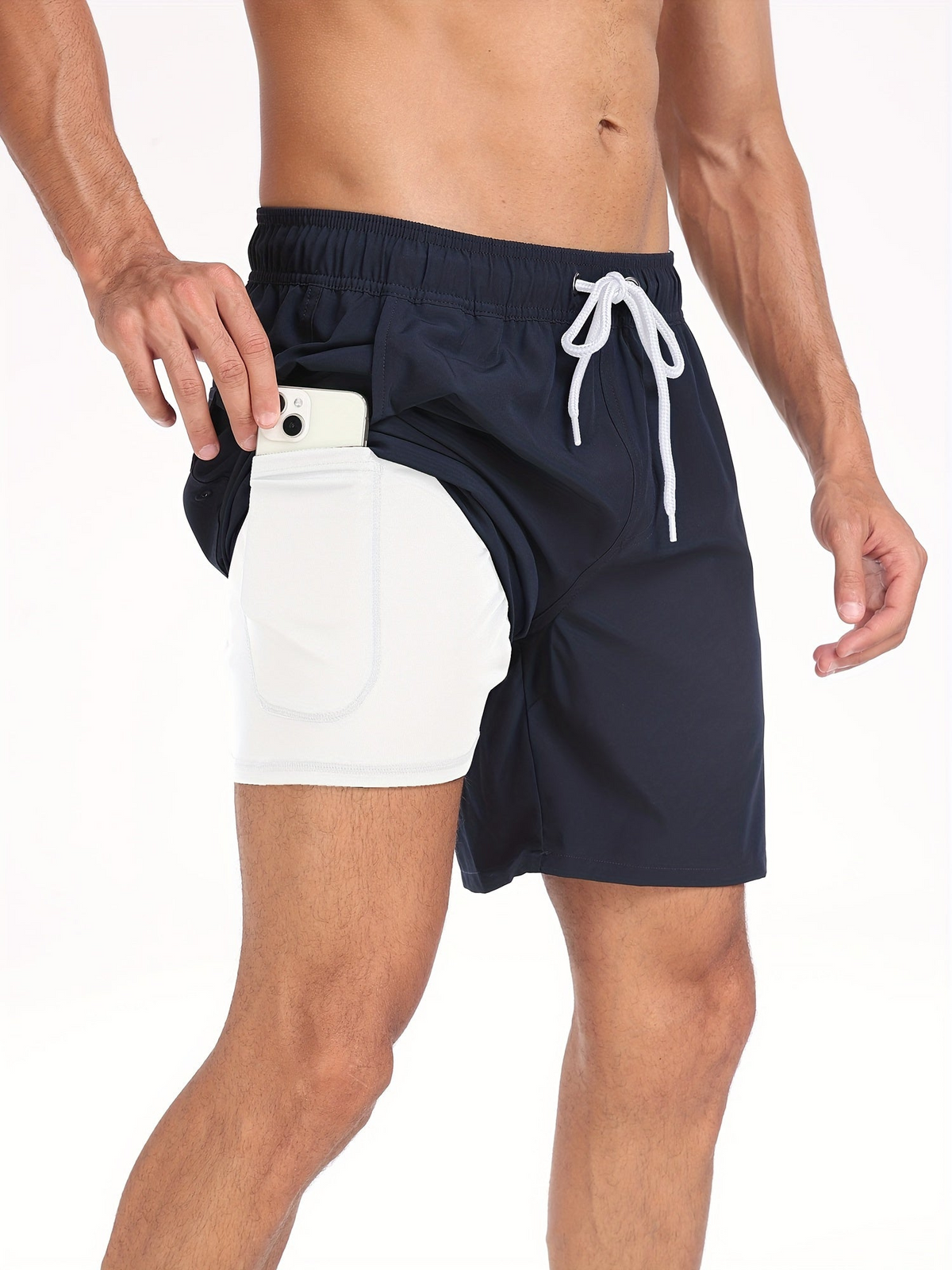 Drune | Schnell Trocknende Herren Badehose Doppelschicht Design