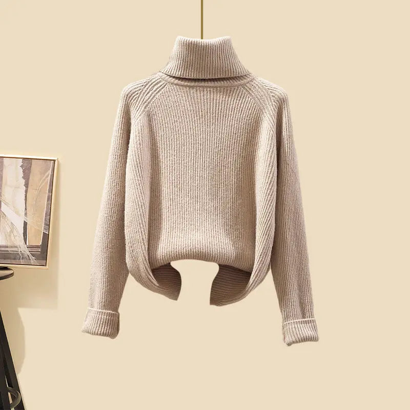 Drune | Elegantes 3-teiliges Rollkragenpullover-Set für Damen