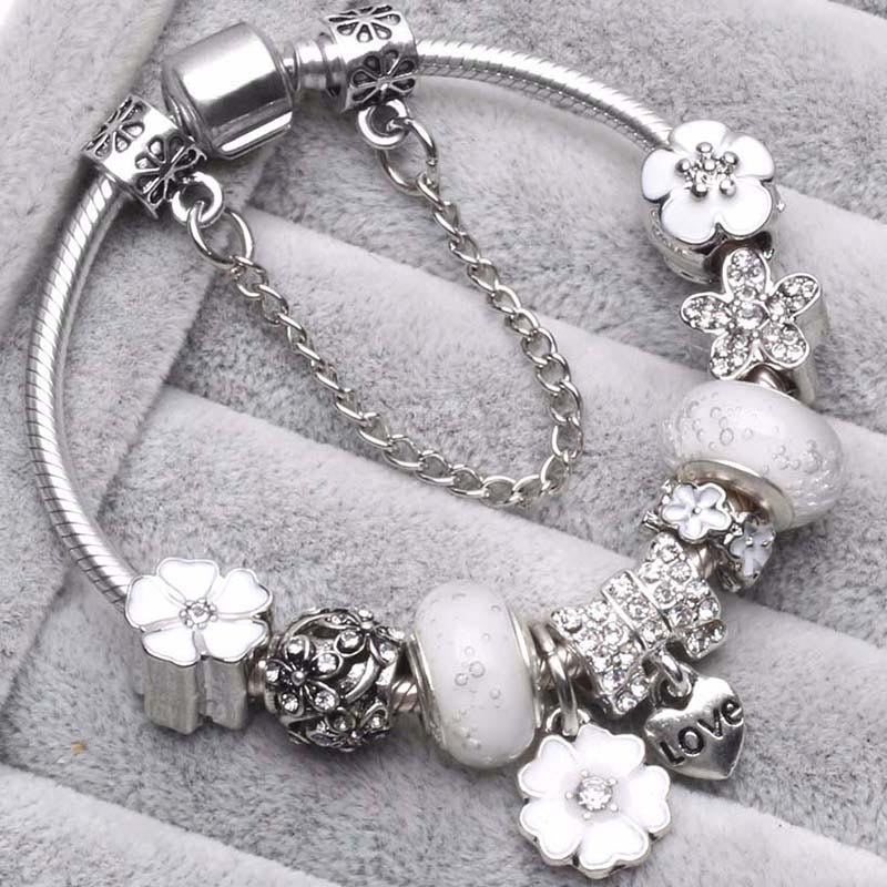 Drune | Pfirsichblüten Charme Armband