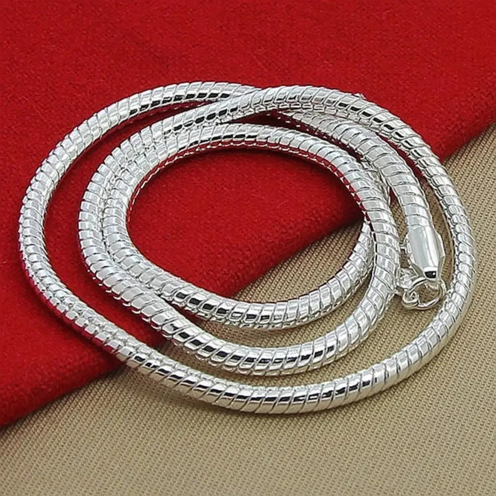 Drune | 925 3mm Sterling Silber Schlangen Kette