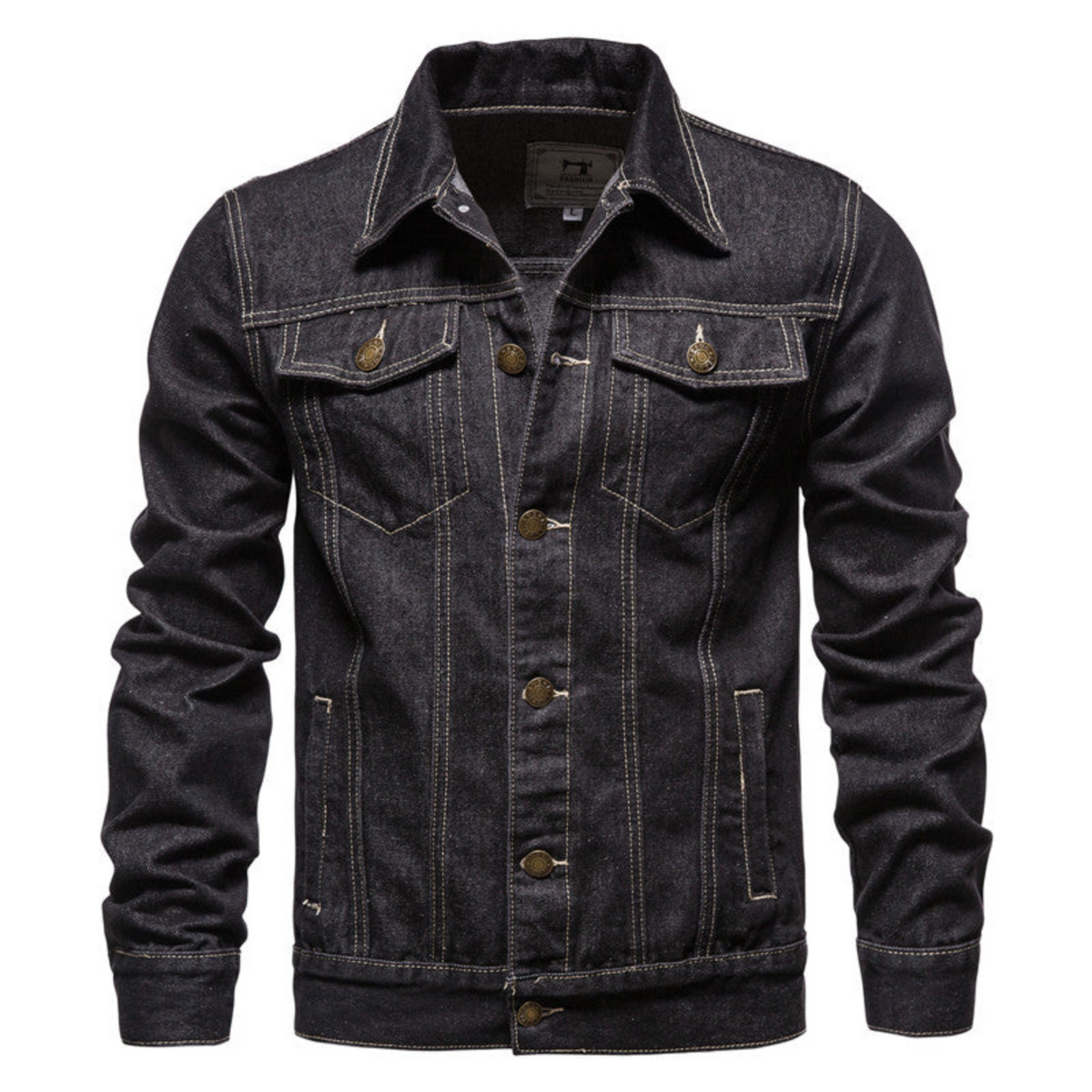 |Giacca di jeans da uomo dal look casual