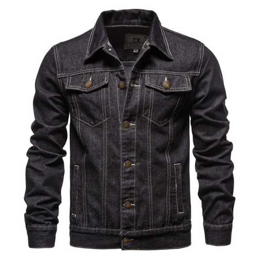 |Giacca di jeans da uomo dal look casual