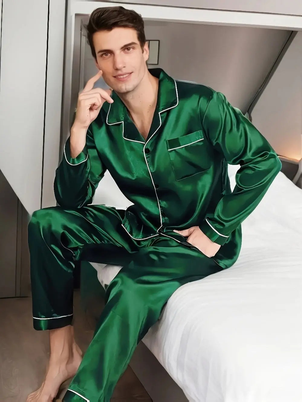 Drune | Pyjama Satz Aus Seiden Satin