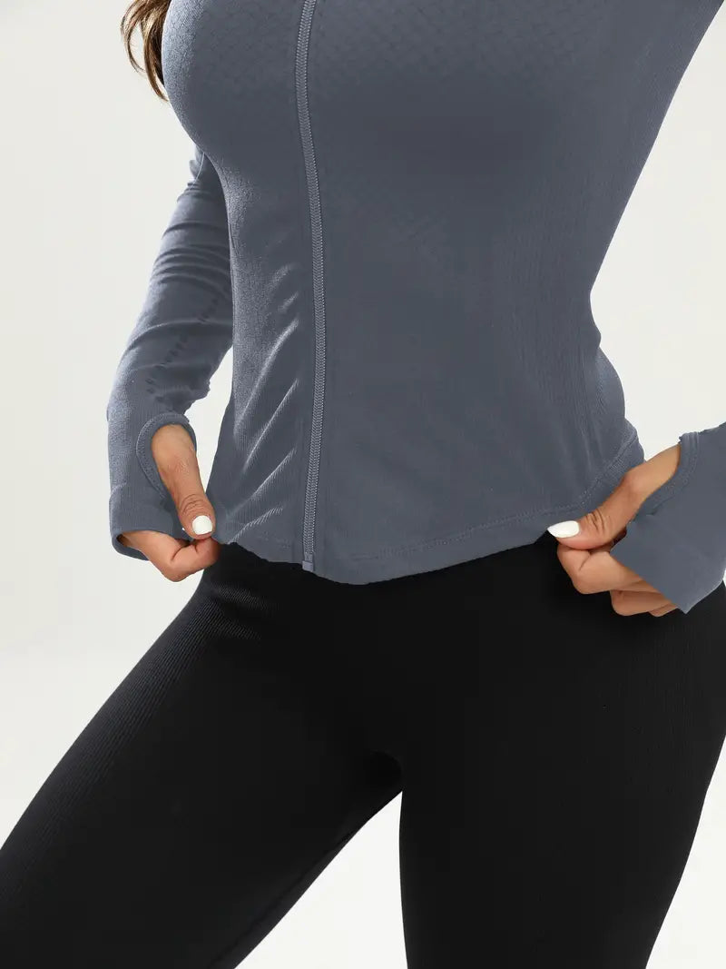 Drune | Schwarze Damen Yoga Jacke | Slim Fit und Bequem