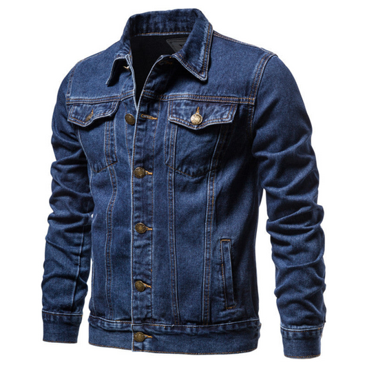 |Giacca di jeans da uomo dal look casual