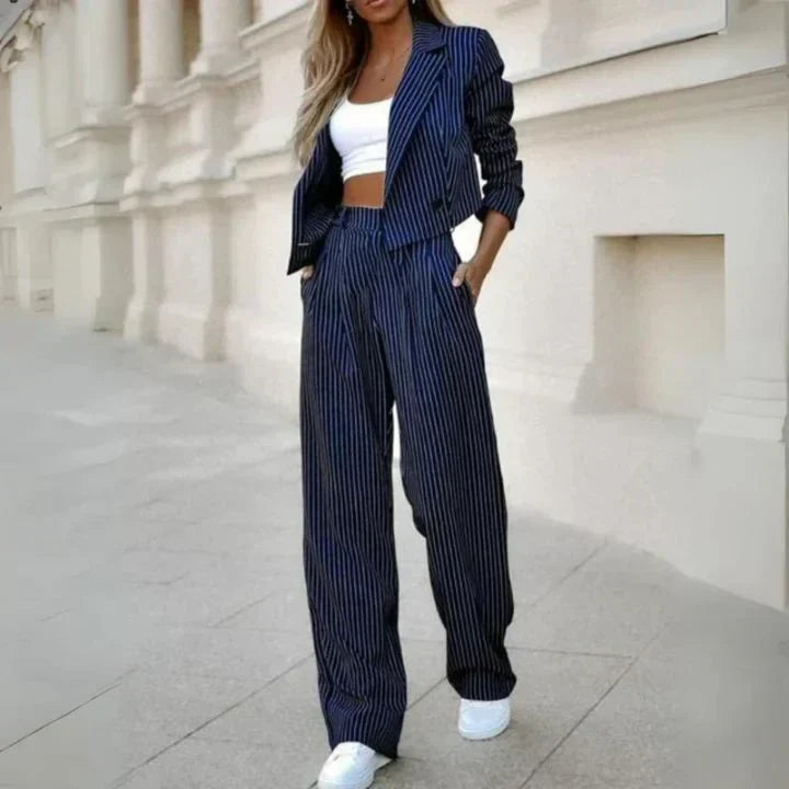 Drune | 2 Teiliges Blazeranzug Und Weite Hose Für Damen