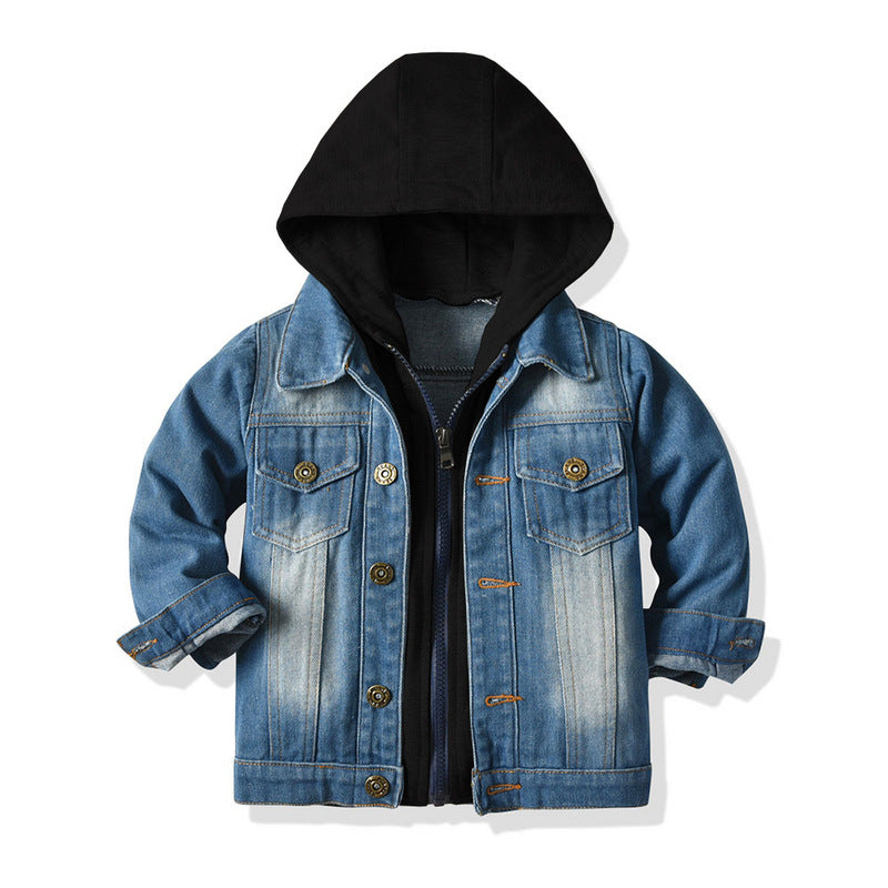 Giacca in denim con cappuccio