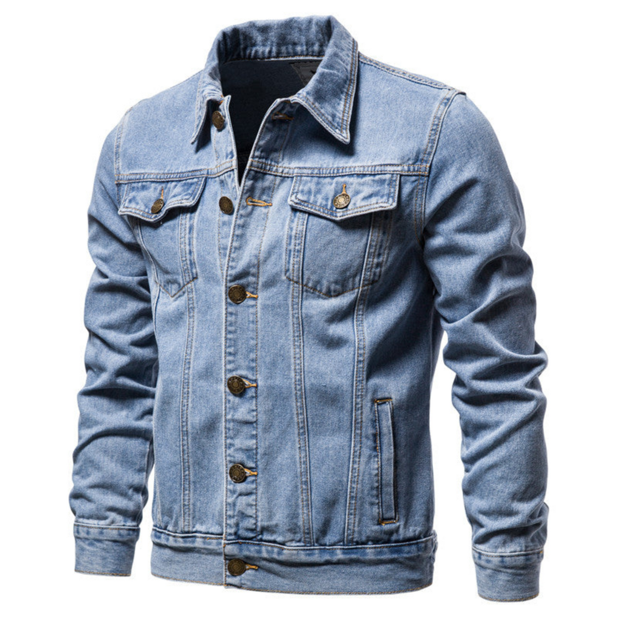 |Giacca di jeans da uomo dal look casual