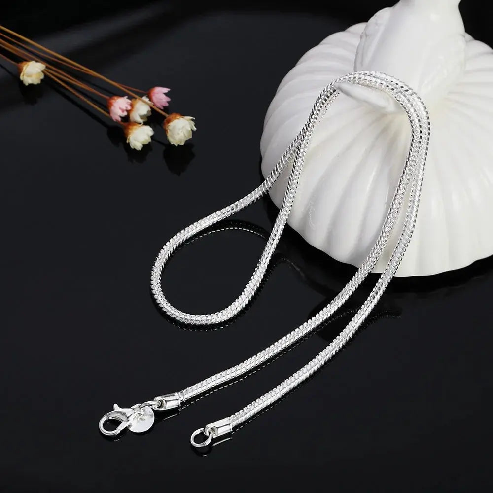 Drune | 925 3mm Sterling Silber Schlangen Kette