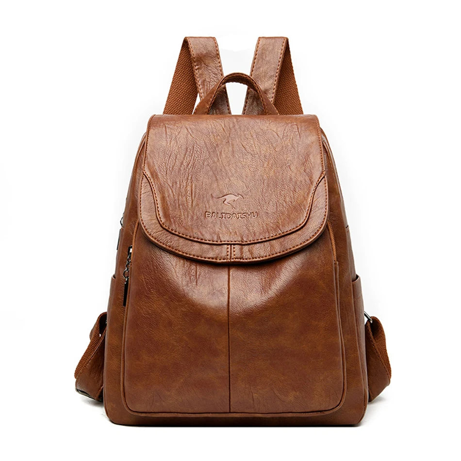 Drune - Diebstahlsicherer Lederrucksack für Damen Sicheres Design