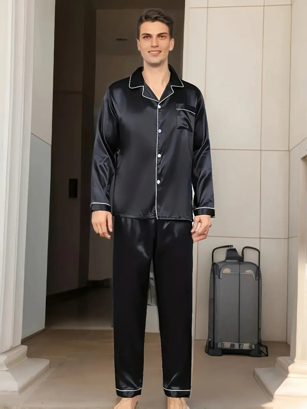 Drune | Pyjama Satz Aus Seiden Satin