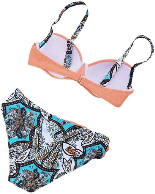 Drune - Korallenrotes Bikini-Set mit Vichy-Karo