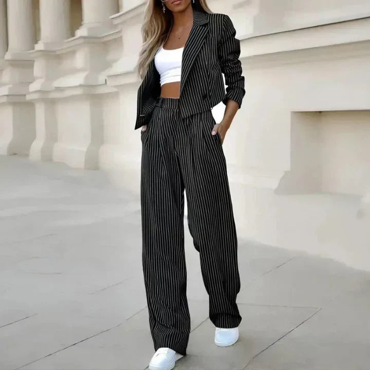 Drune | 2 Teiliges Blazeranzug Und Weite Hose Für Damen