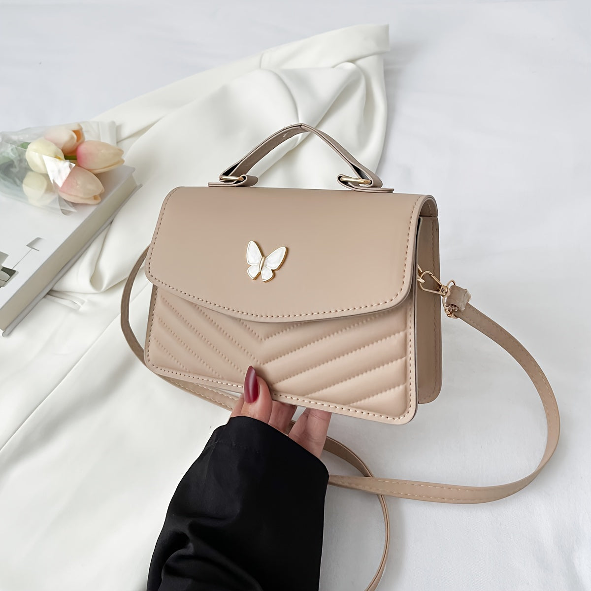 Drune | Modische einfarbige Schultertasche und Umhängetasche
