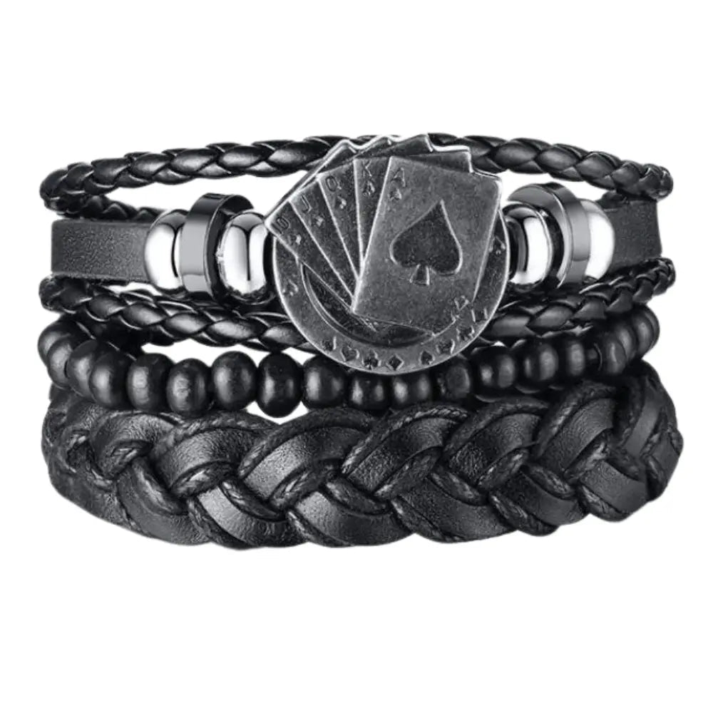 Drune | Geflochtene Leder Wickelarmband Für Herren