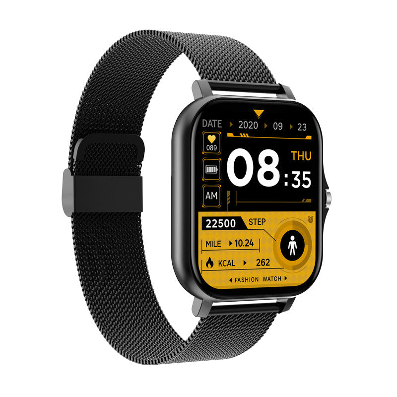 Smartwatch mit 1,69-Zoll-Touchdisplay, Schrittzähler und Herzfrequenzmessung