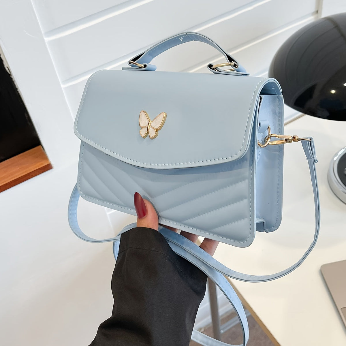 Drune | Modische einfarbige Schultertasche und Umhängetasche