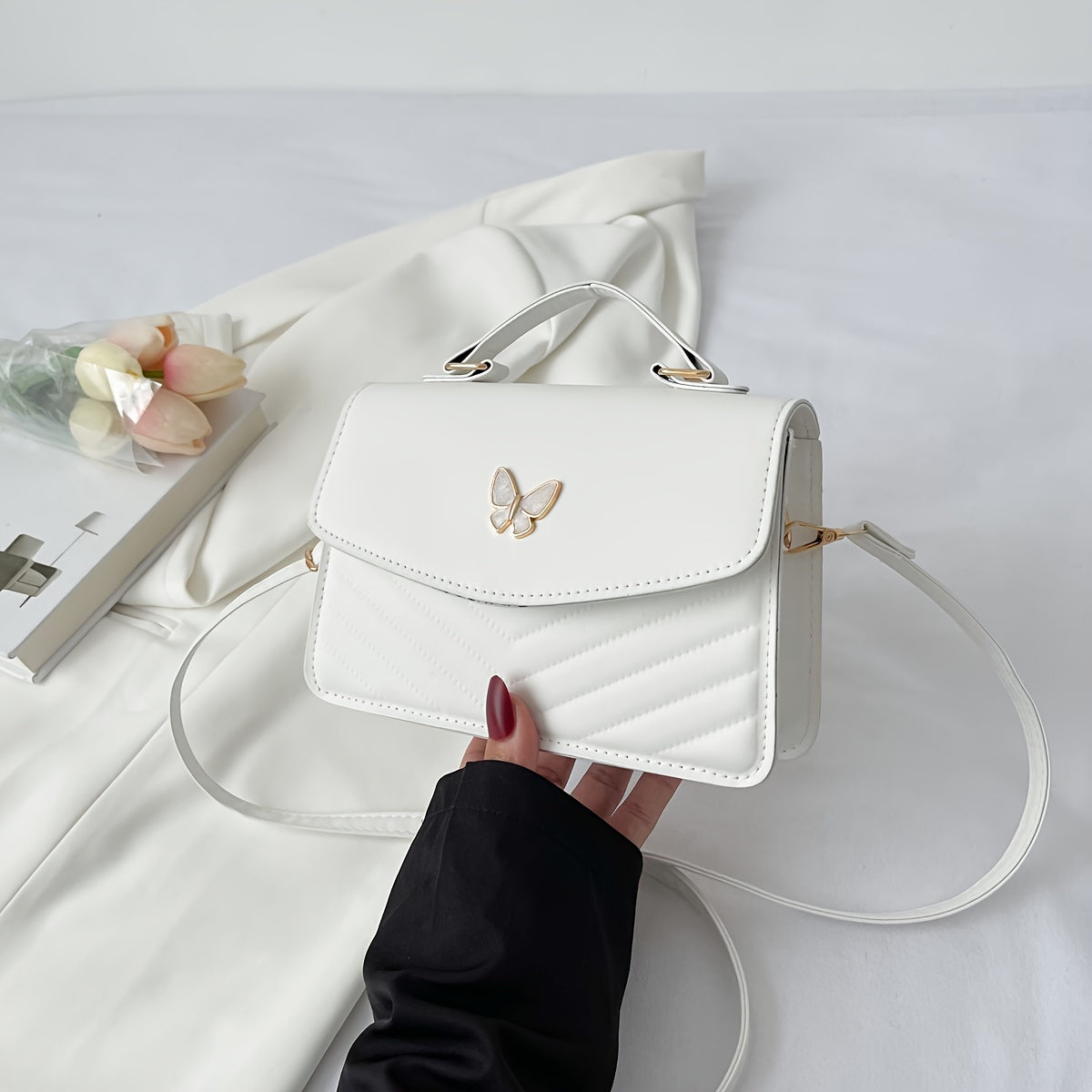 Drune | Modische einfarbige Schultertasche und Umhängetasche