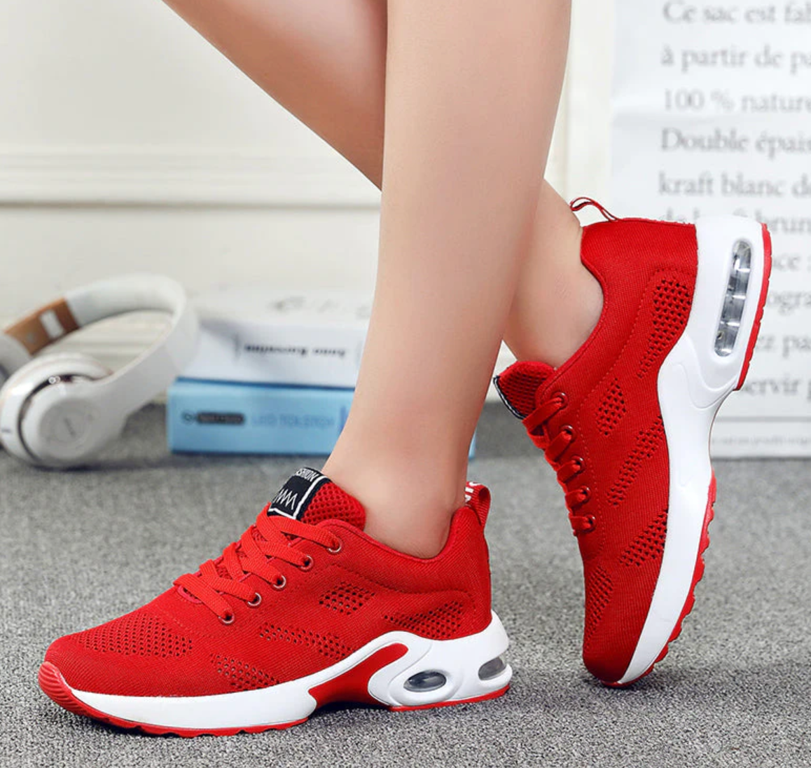 Drune | Orthopädische Leichte, Atmungsaktive Sport Sneaker Für Damen Sportlicher Lässig Running Schuh Mit Air Cushion Sohle