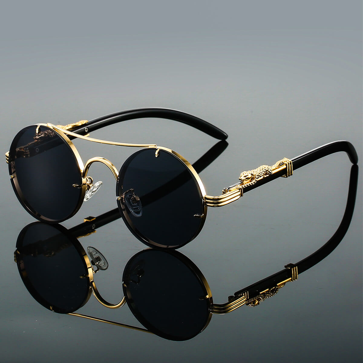Drune | Ovale Retro Sonnenbrille Aus Metall