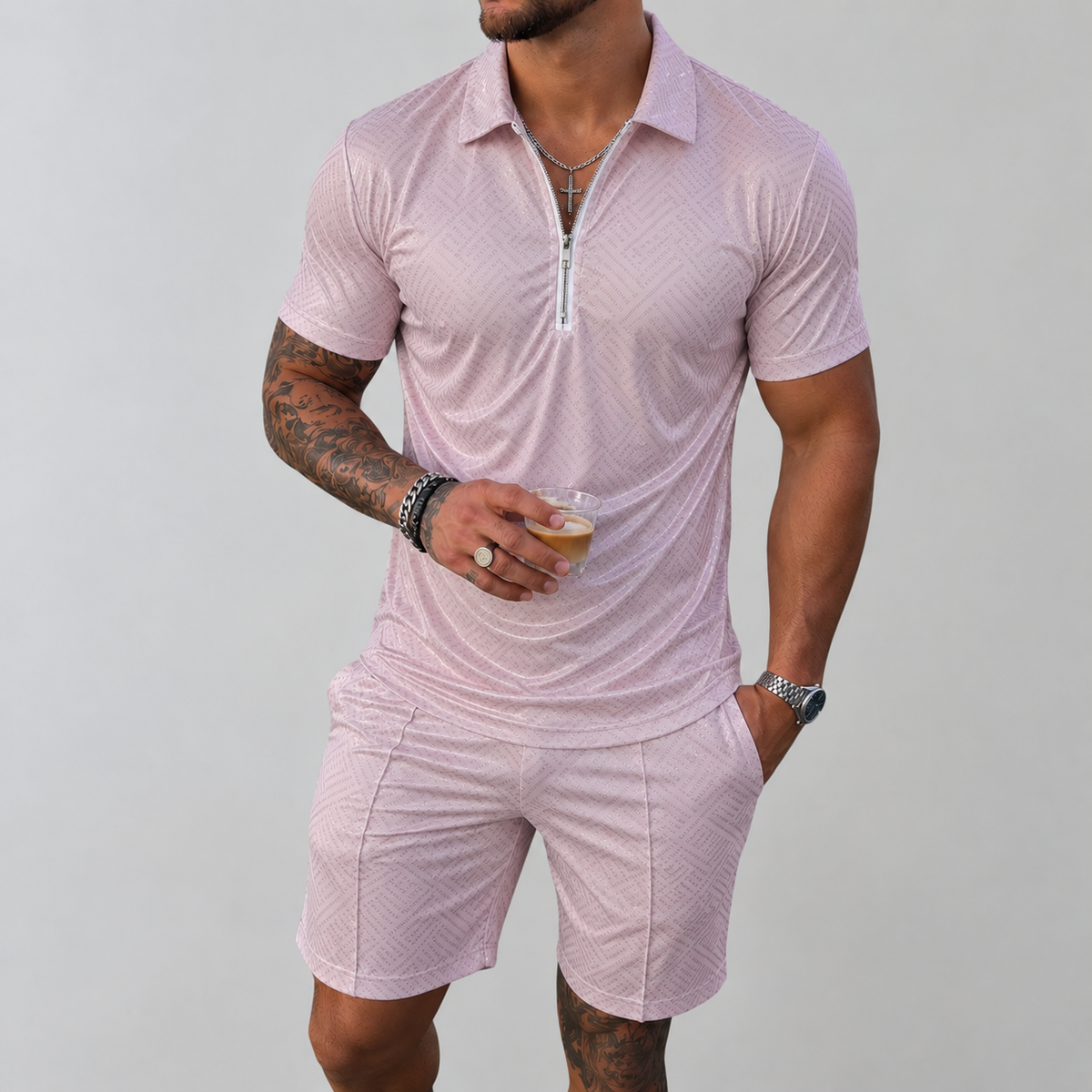 Drune | Polo- und Shorts-Set für Herren