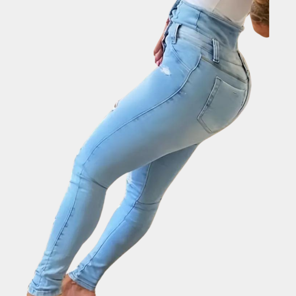 Lore Voss | Jeans a vita alta strappati da donna