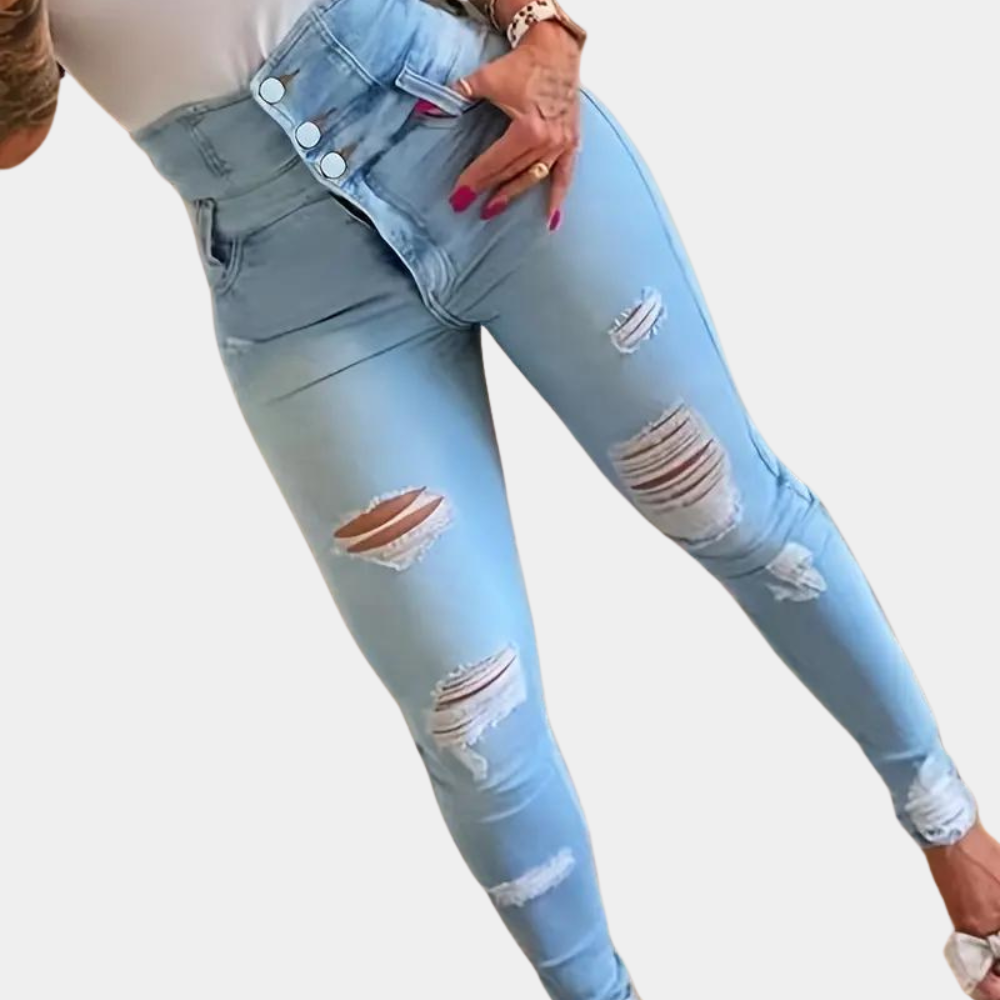 Lore Voss | Jeans a vita alta strappati da donna