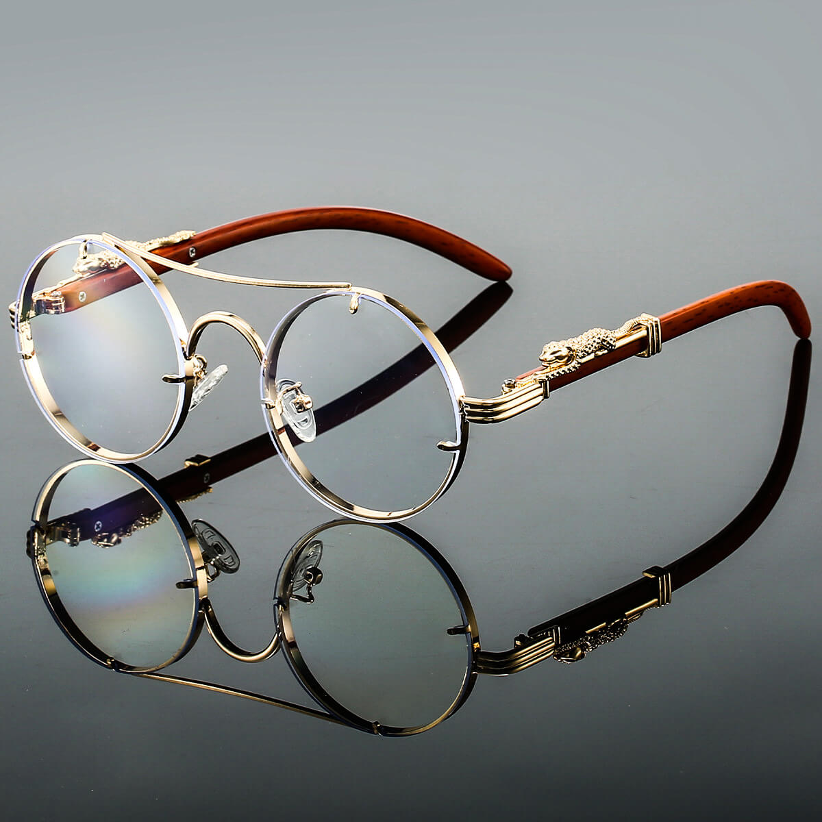 Drune | Ovale Retro Sonnenbrille Aus Metall
