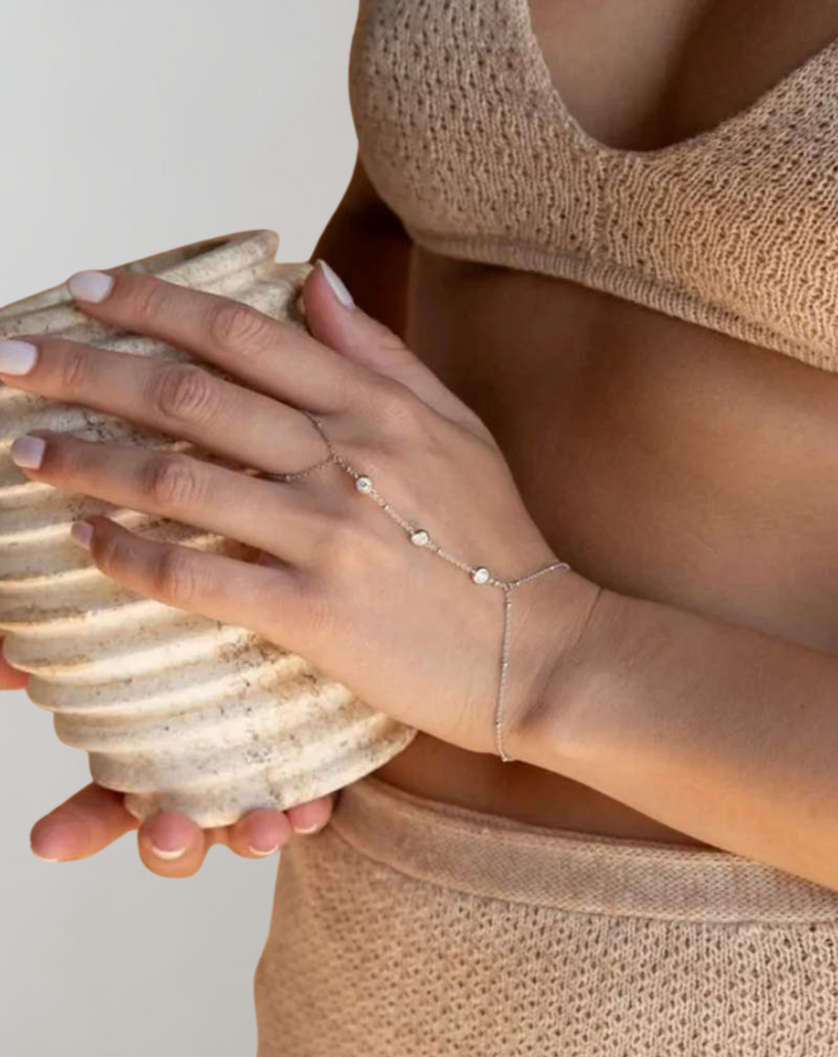 Drune - Vergoldet Armband Damen mit Ring | Schmuck für Sommer