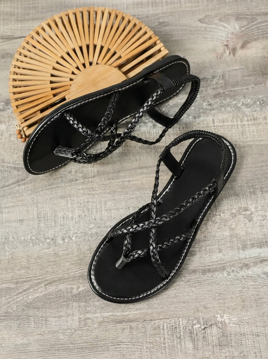 Sandali Intrecciati Oro | Lore Voss