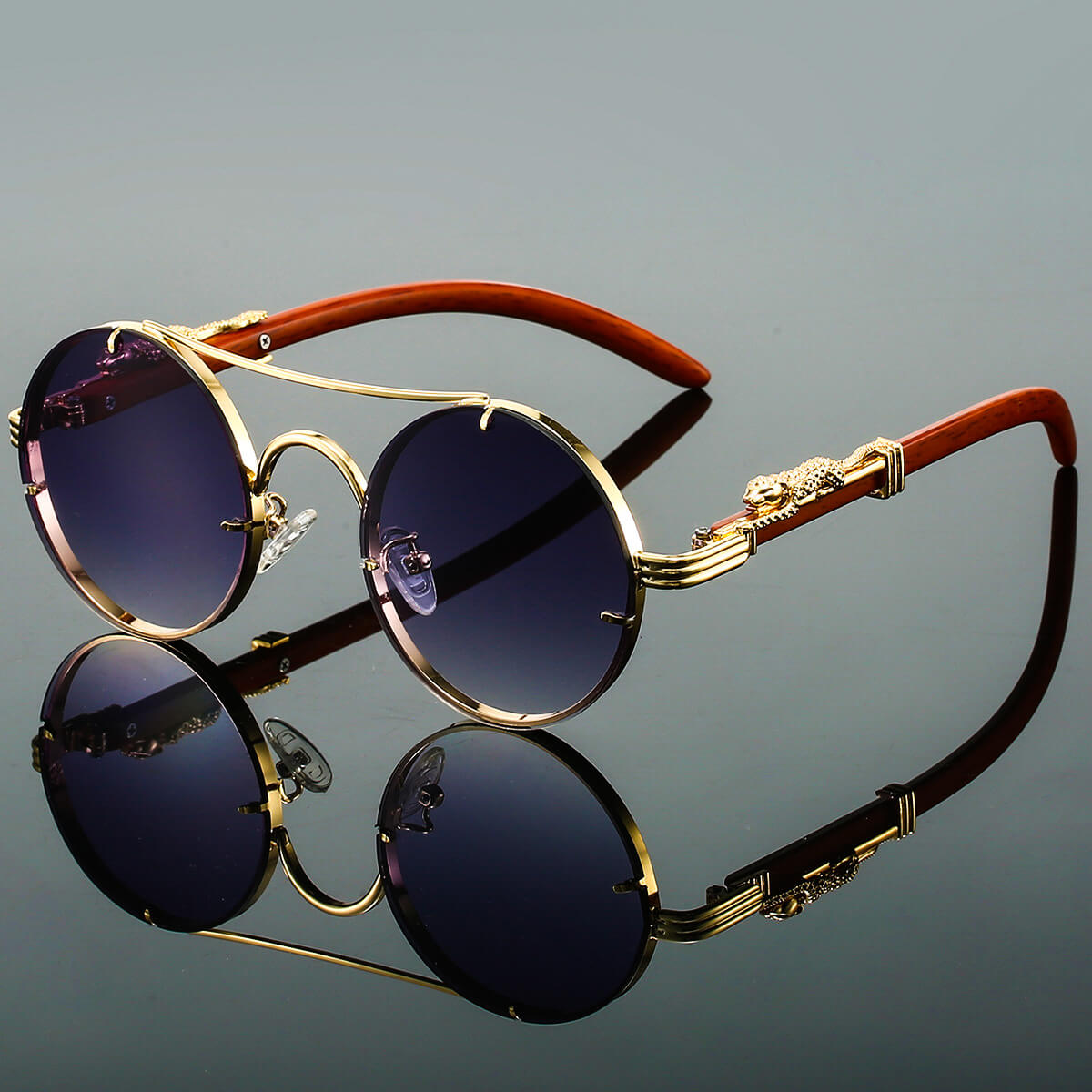Drune | Ovale Retro Sonnenbrille Aus Metall