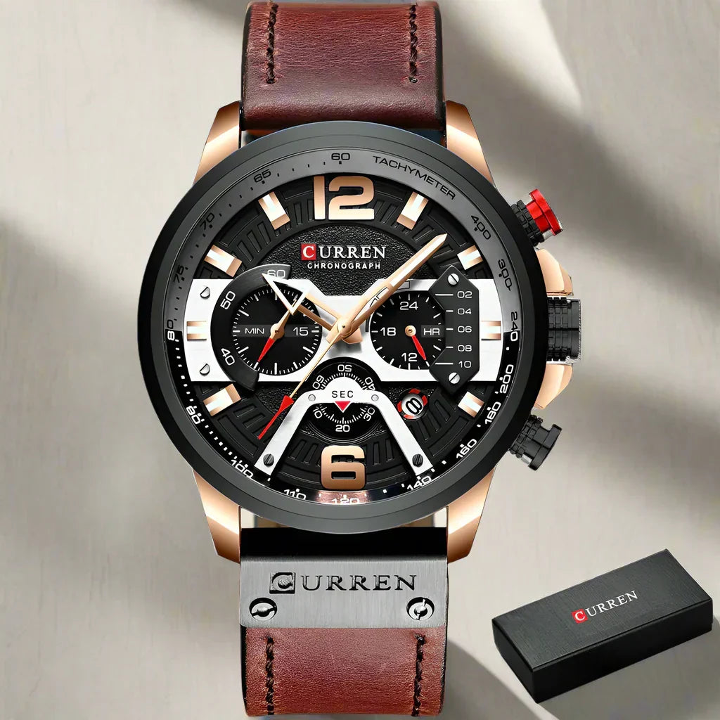 Drune | Luxus Militär Leder Uhr Für Herren