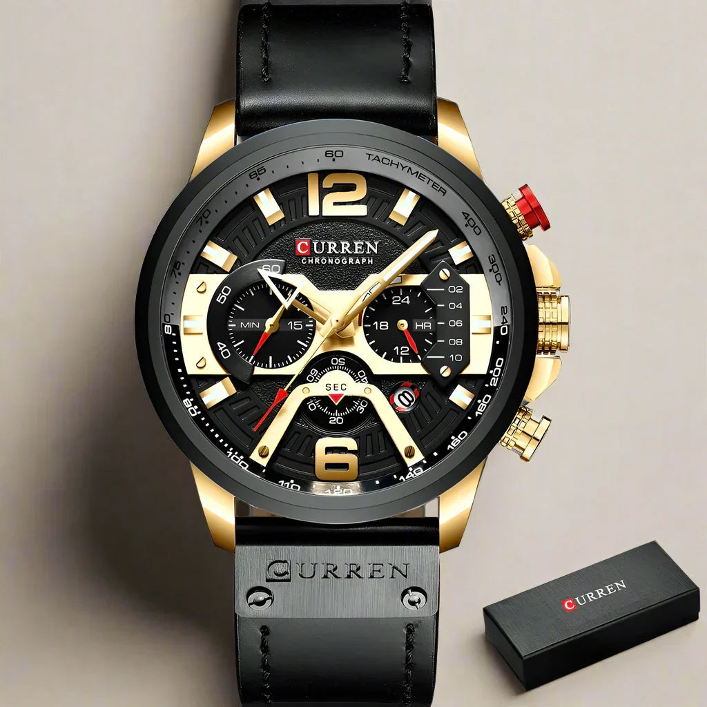 Drune | Luxus Militär Leder Uhr Für Herren