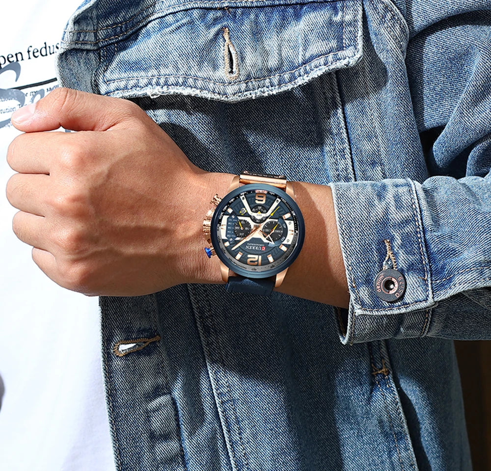 Drune | Luxus Militär Leder Uhr Für Herren
