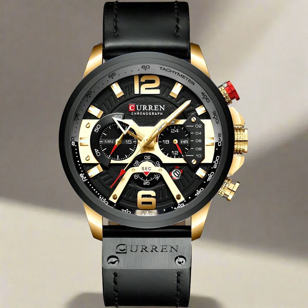 Drune | Luxus Militär Leder Uhr Für Herren