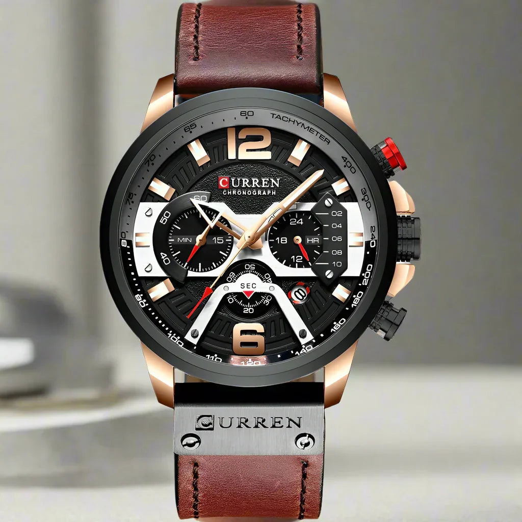Drune | Luxus Militär Leder Uhr Für Herren