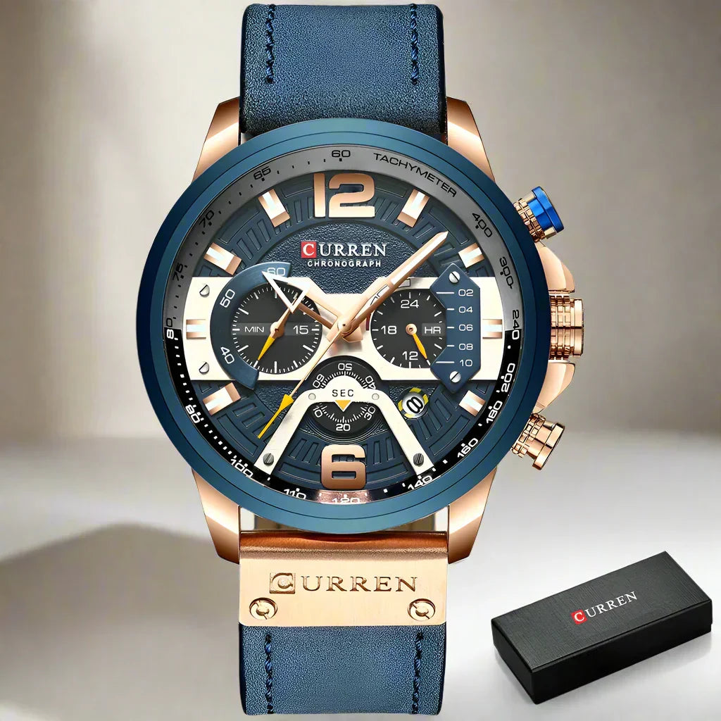 Drune | Luxus Militär Leder Uhr Für Herren