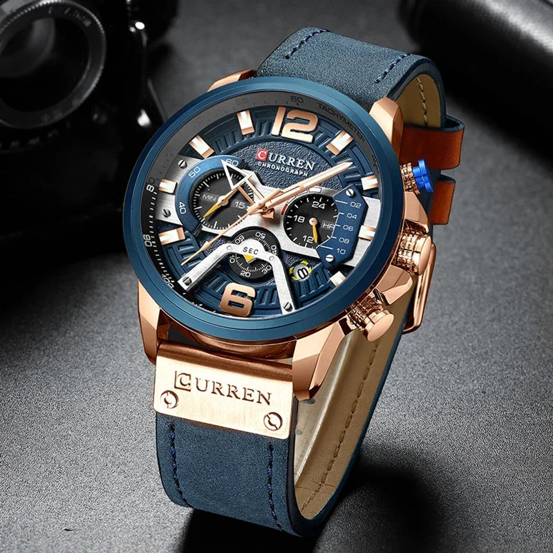 Drune | Luxus Militär Leder Uhr Für Herren