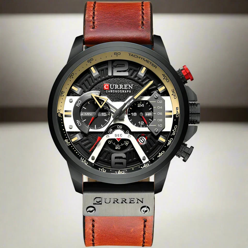Drune | Luxus Militär Leder Uhr Für Herren