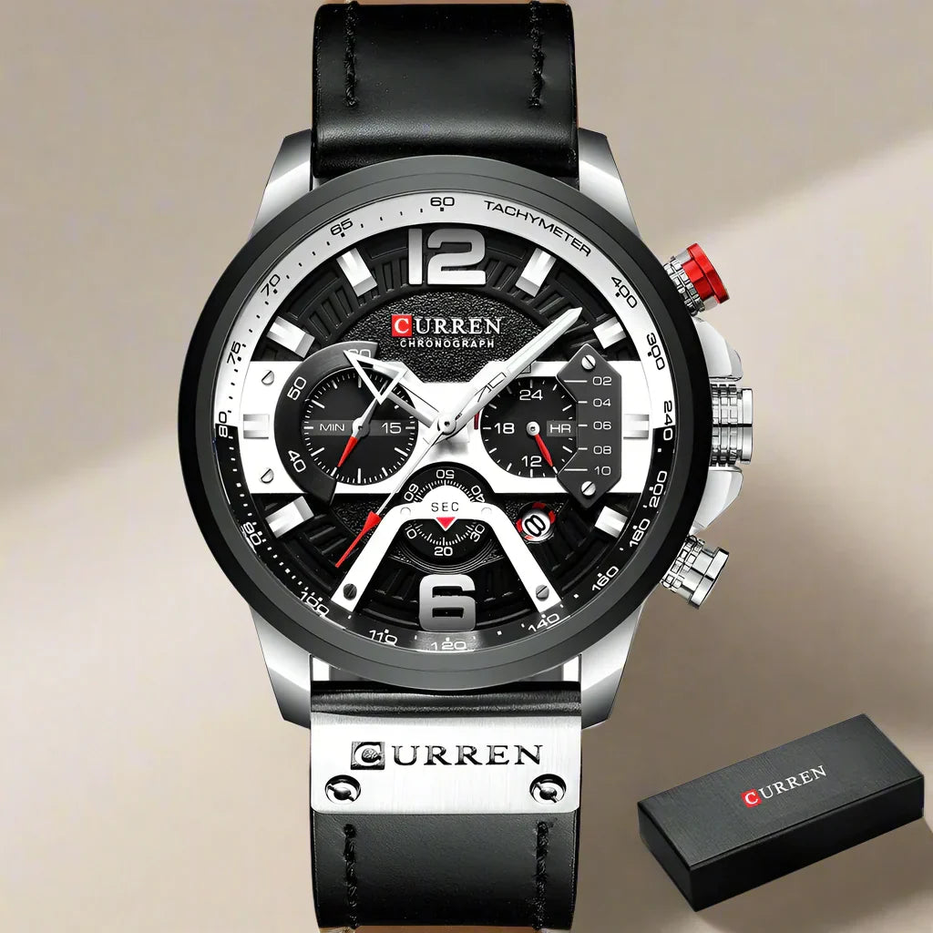 Drune | Luxus Militär Leder Uhr Für Herren