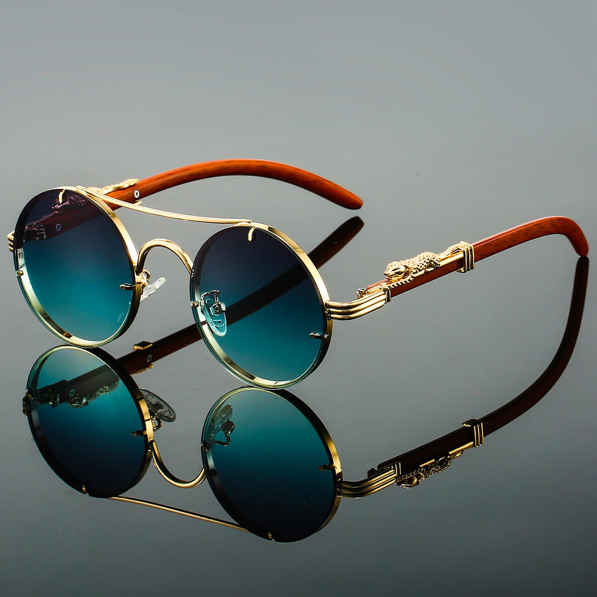 Drune | Ovale Retro Sonnenbrille Aus Metall